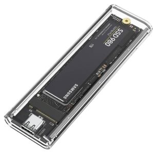 Screwless USB3.1 Type C Gen2 to NVMe/NGFF SSD Box
