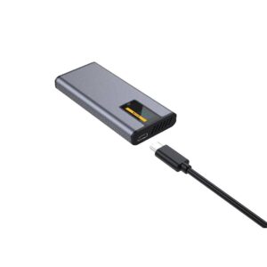Screwless Type C Gen2 to M.2 (NGFF/NVMe) SSD w/ Display enclosure