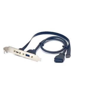 Type E / 20Pin to USB C +USB3.0 A Braacket w. Low Profile