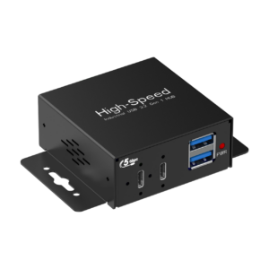 Desk/ Rack mounted Mini Industrial USB 4 port HUB