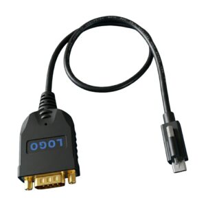 Screwed USB Type C to RS232 cable adaptor
